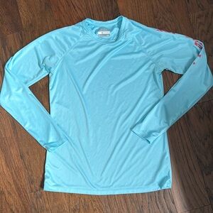 Blue teal Columbia long sleeve shirt